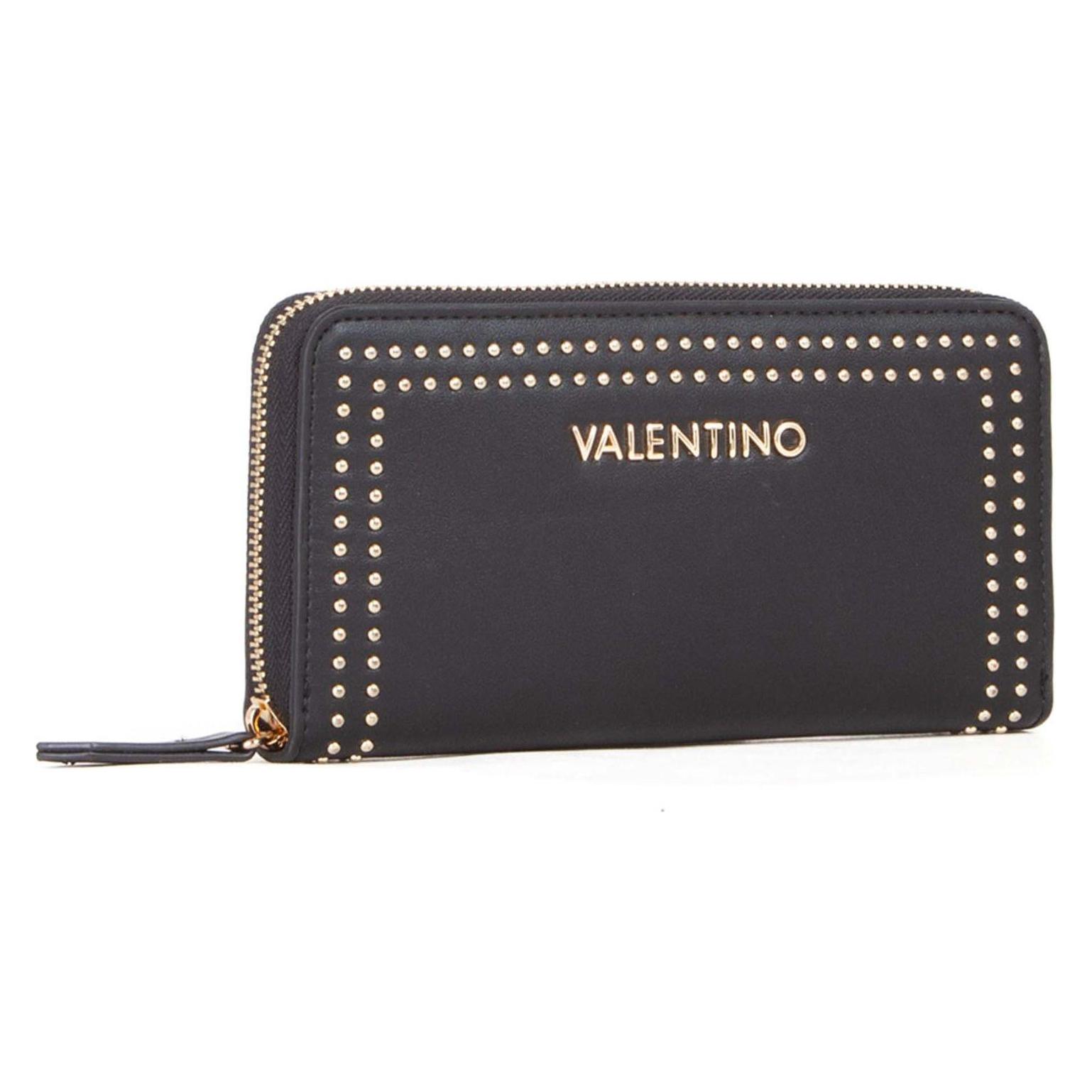Valentino, Damen, Portemonnaie, Shine Re Zip Around Wallet, Schwarz