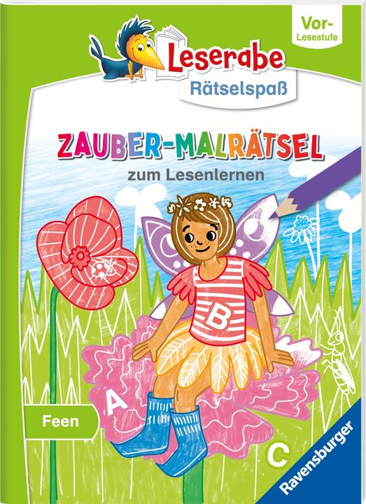 Ravensburger Leserabe Rätselspass Zauber-Malrätsel zum Lesenlernen: Feen (Vor-Lesestufe)