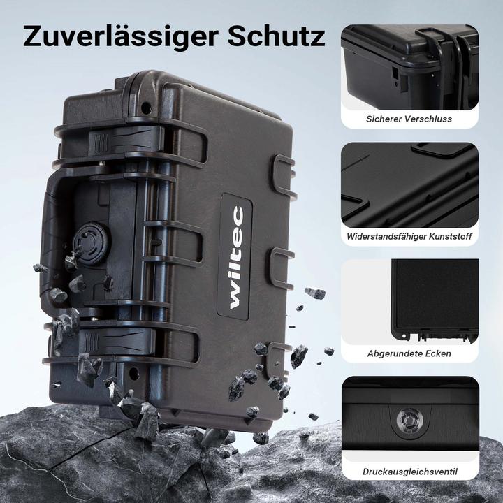 Produktbild Wiltec Universalkoffer 25x21,8x16,6cm wasserdicht Transportkoffer Schutzkoffer