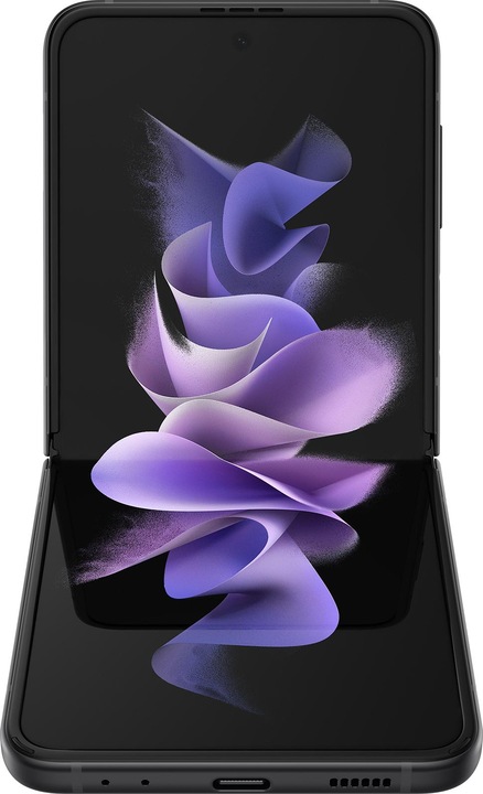 Actual product image Samsung Galaxy Z Flip3 5G EU (256 GB, Phantom Black, 6.70", SIM + eSIM, 12 Mpx, 5G)