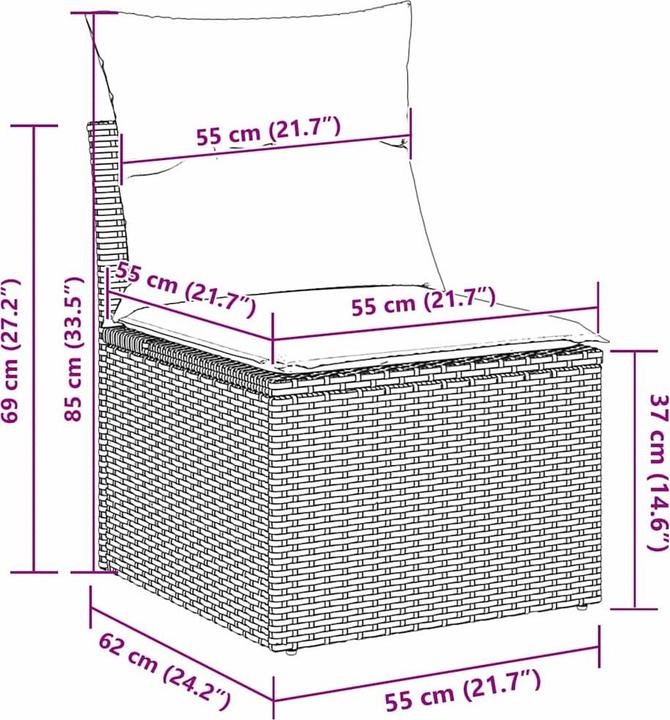 Actual product image vidaXL Garden sofa set