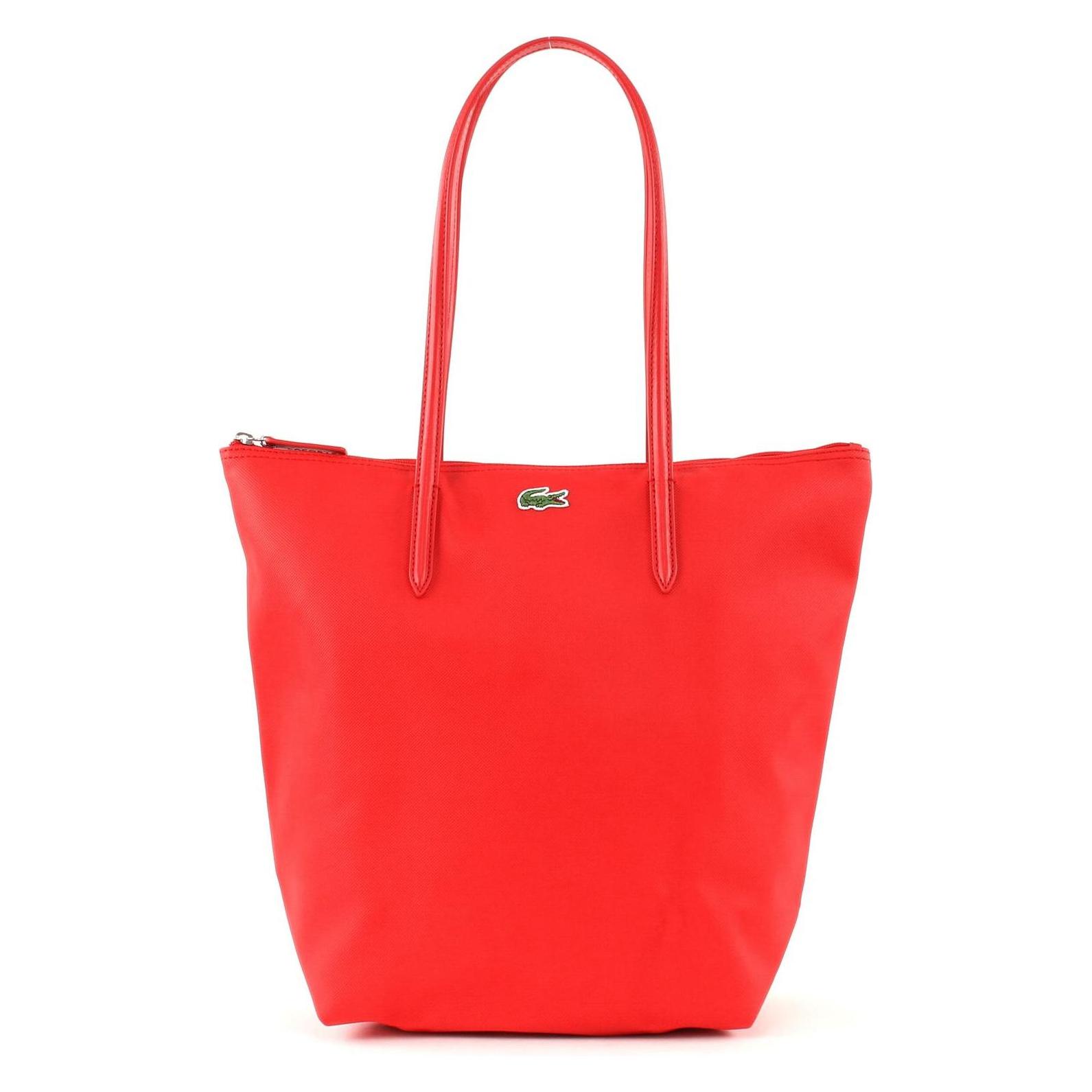 Lacoste, Damen, Handtasche, L.12.12 Concept Vertical Shopping Bag, Rot