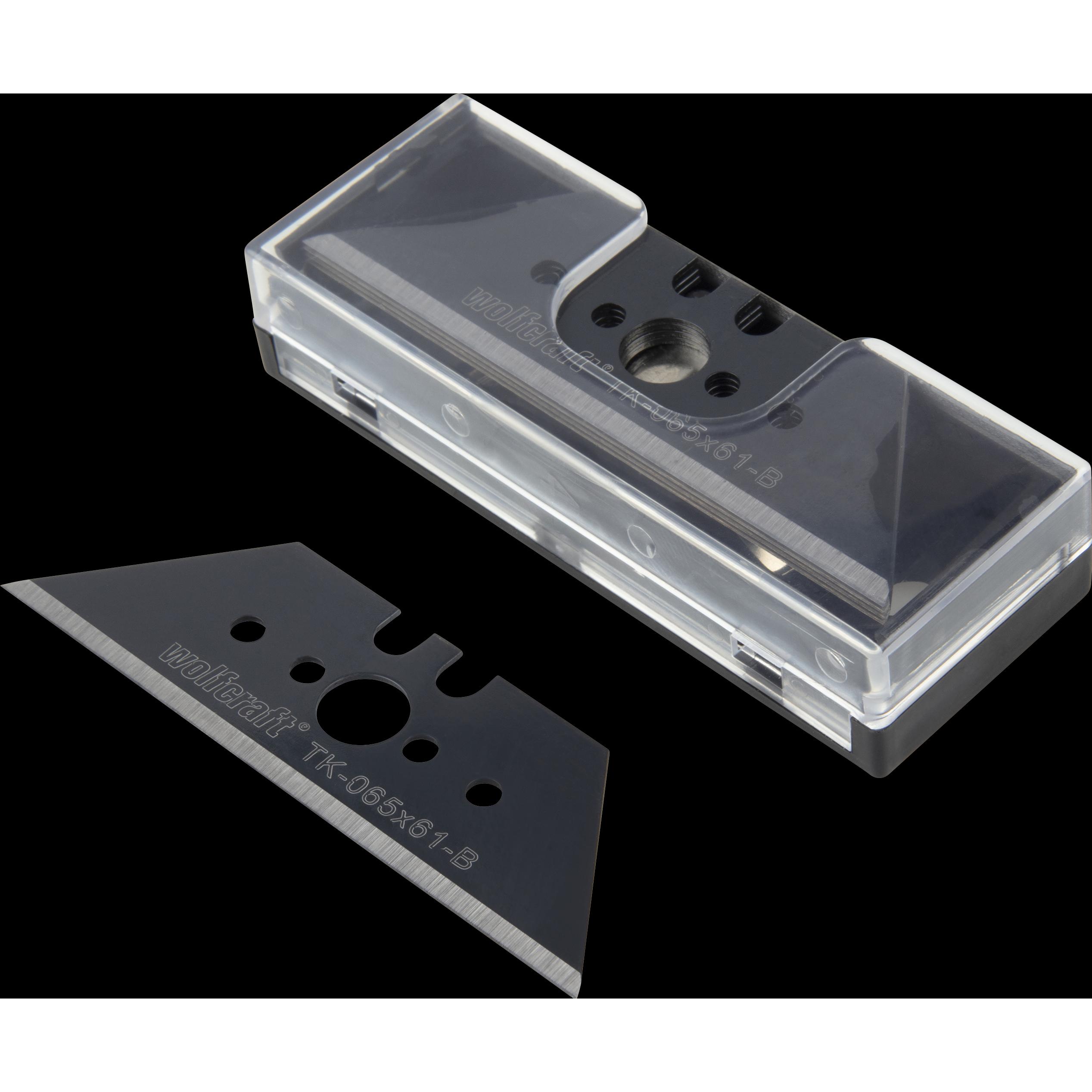 wolfcraft, Kelle + Spachtel, 5 Trapezklingen PRO SHARP, 0,65 x 61 mm (6.10 cm)