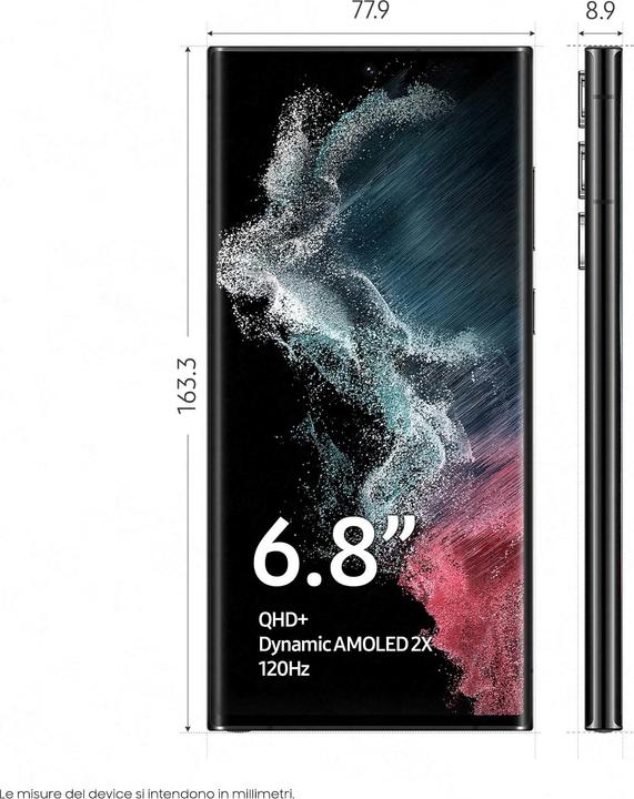 Produktbild Samsung Galaxy S22 Ultra (512 GB, Phantom Black, 6.80", Dual SIM, 5G)