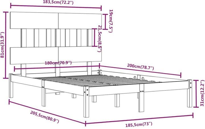 Produktbild vidaXL Saint (180 x 200 cm)