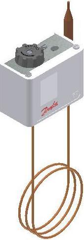 Produktbild Danfoss Termostat KP78 zakres 30-90 C mech. różnica załączeń 5-15 C, Tmax 150stC kapilara 2m 060L118