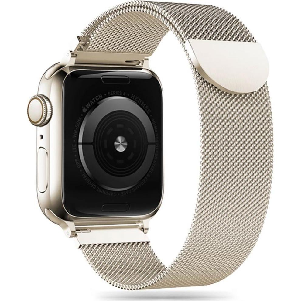 Tech-Protect Milanese Band (Edelstahl, Apple Watch SE), Uhrenarmband, Silber