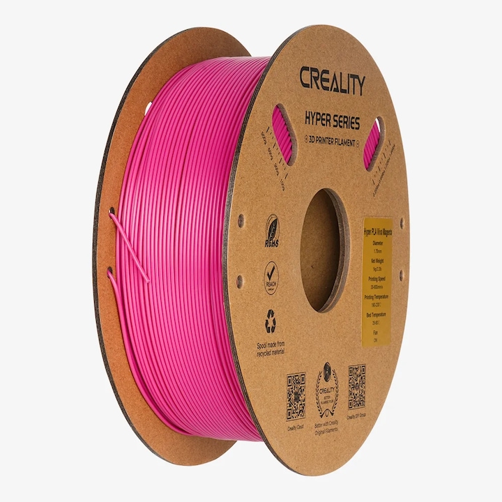 Produktbild Creality Hyper Speed PLA 1,75mm Filament 1kg (PLA, 1.75 mm, 1000 g, Rosa)