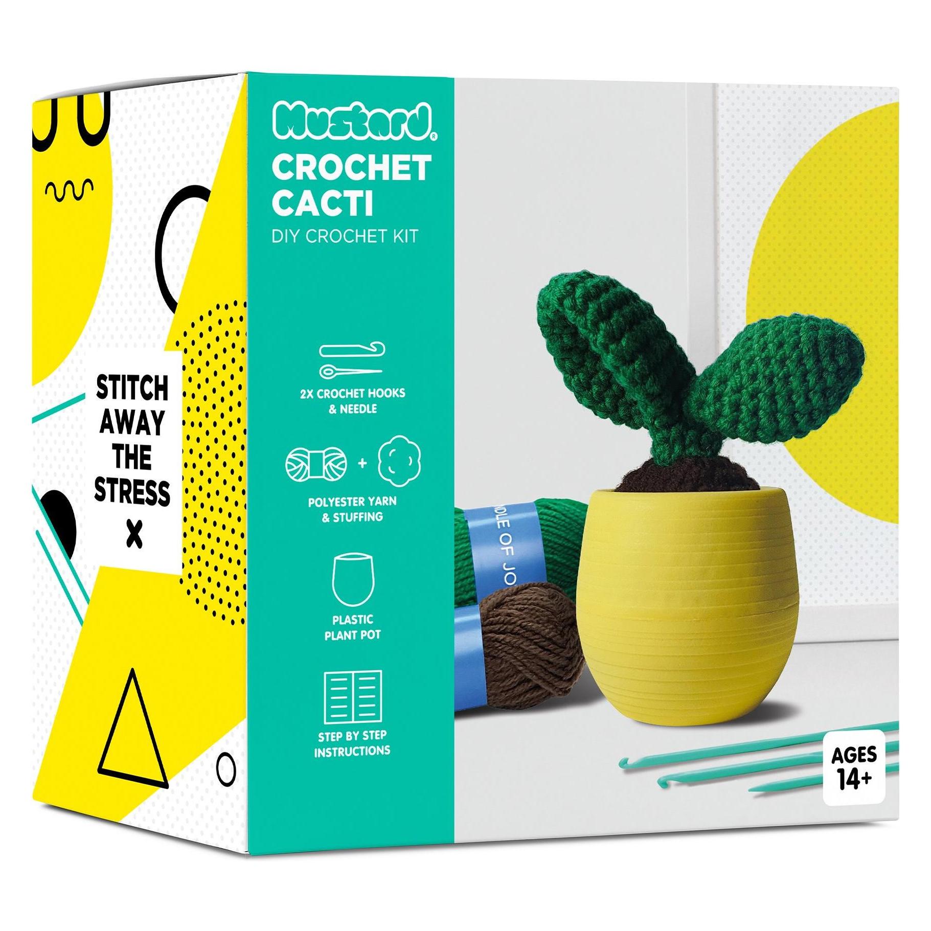 Mustard - Crochet Cacti - Green - 15 Cm X 10 Cm, Handwerkset, Groen