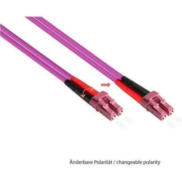 Thumbnail - Kabelmeister SO-33107 - Patchkabel LWL Duplex OM4 (Multimode, 50125) LCLC, LSZH, 15m (15 m), Netzwerkkabel