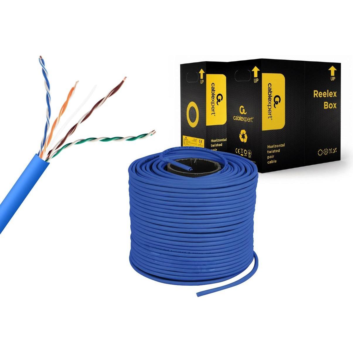 Thumbnail - Gembird CAT5e UTP LAN Kabel (CCA), 1000 ft, Blau (U/UTP, CAT5e, 305 m), Netzwerkkabel