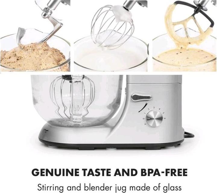 Actual product image Klarstein Lucia Argentea 2G Kitchen Machine Silver (1300 W)