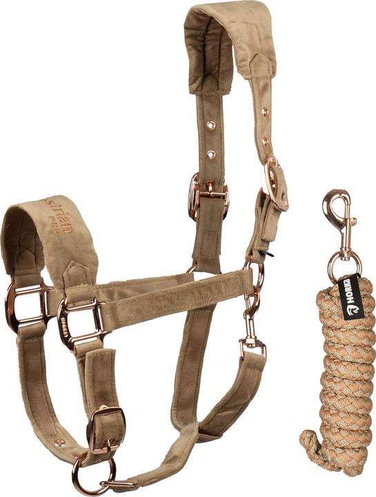 Image du produit Horka Ensemble licol et longe pour cheval en velours