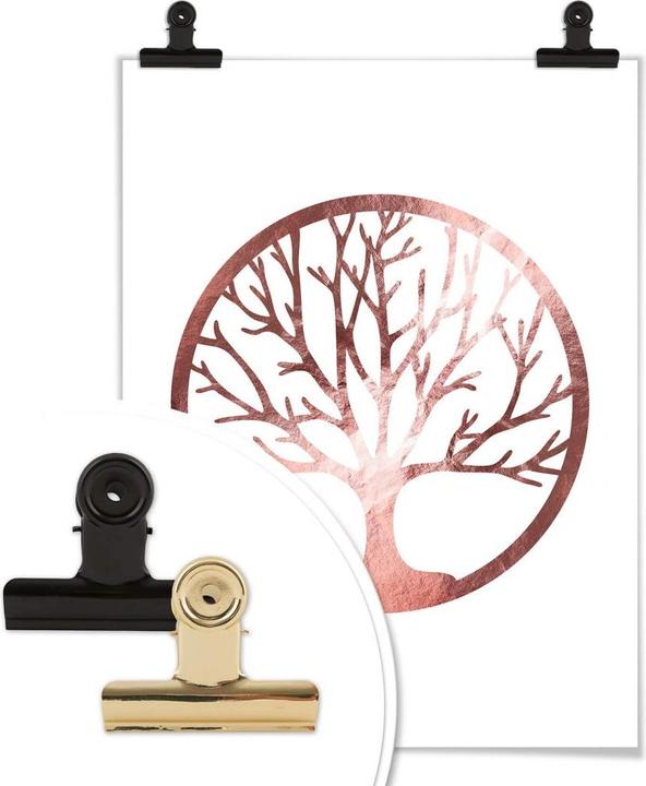 Produktbild Trenddeko Baum des Lebens - Roségold-Optik (30 x 40 cm)