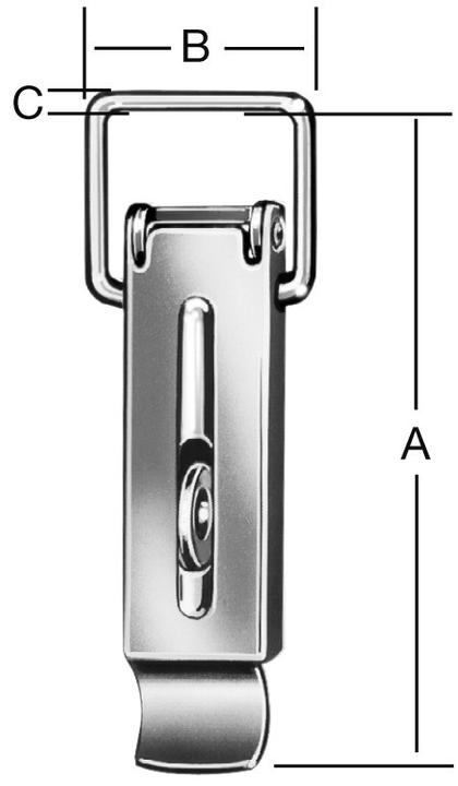 Image du produit Vormann Serrure à pince Hauteur 110 mm Largeur 37 mm Acier galvanisé bleu avec option d'étanchéité DIN 3133 (1 pcs)