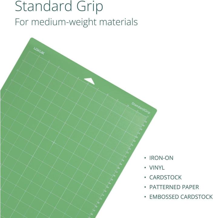 Actual product image Loklik Cutting Mat - Green Standard Grip - 30cm x 60cm - 3-pack