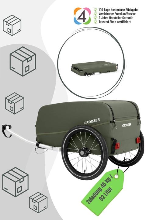Actual product image Croozer Cargo Kalle, Moss green