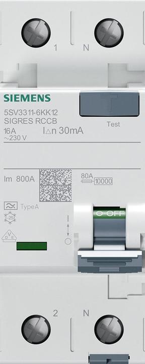 Immagine prodotto Siemens Interruttore FI tipo A A 30 mA Un AC