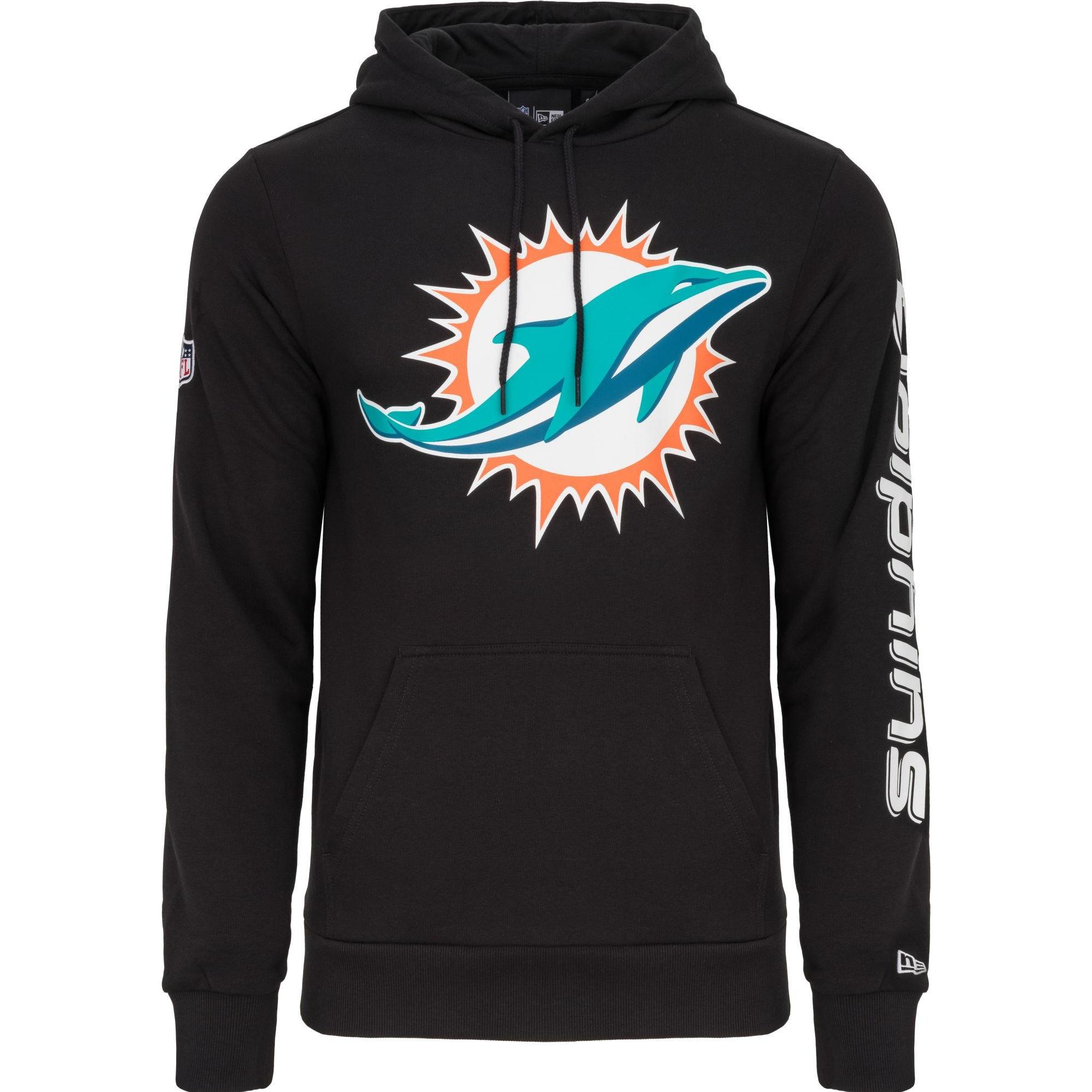Thumbnail - New Era, Herren, Pullover, NFL Fleece Hoody - VERTICAL Miami Dolphins - L, Schwarz, (L)