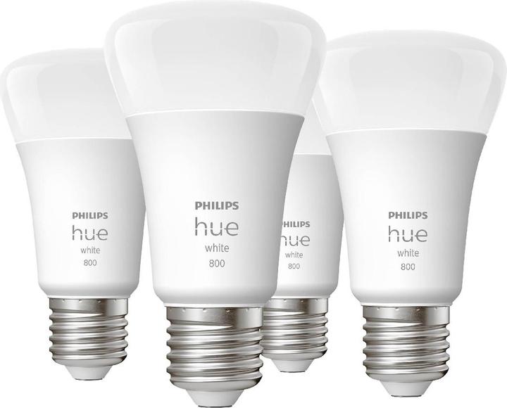 Produktbild WiZ signify philips hue weiss e27 800lm 60w 4er set (E27, 800 lm, 4x)