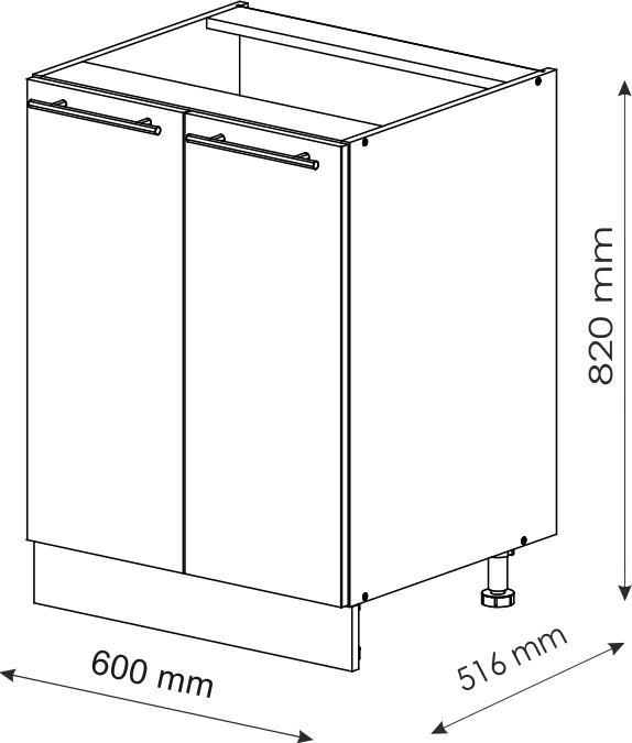 Produktbild Vicco Küchenunterschrank Fame-Line (60 x 60 x 81.5 cm)