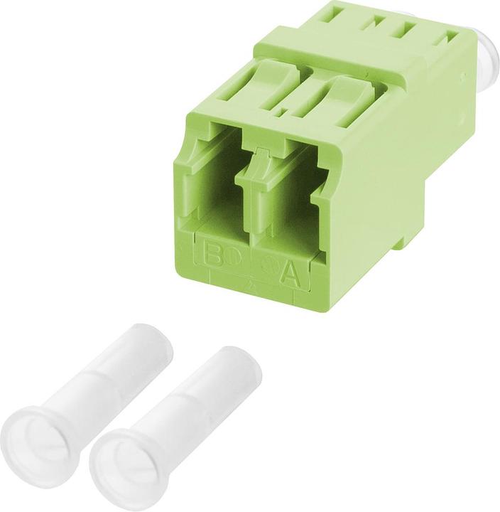 Actual product image Metz Connect OpDAT LC-D coupling OM5 (lime green) with snap-in fastening 1509009107M-I (Network coupling)