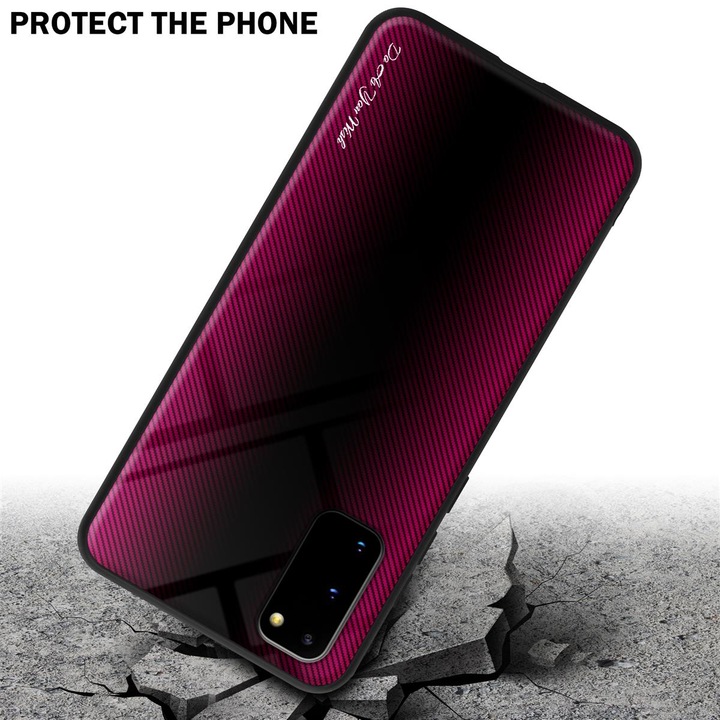 Produktbild Cadorabo TPU Gestreiftes Glas Cover (Samsung Galaxy S20+)