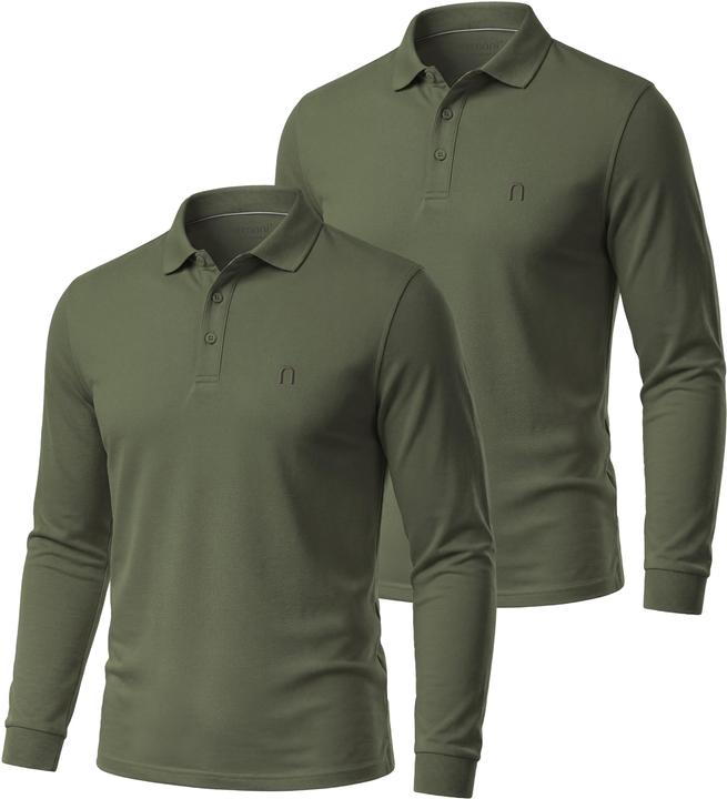 Produktbild Normani 2er Set Herren Langarm Poloshirt Lyroe (56)