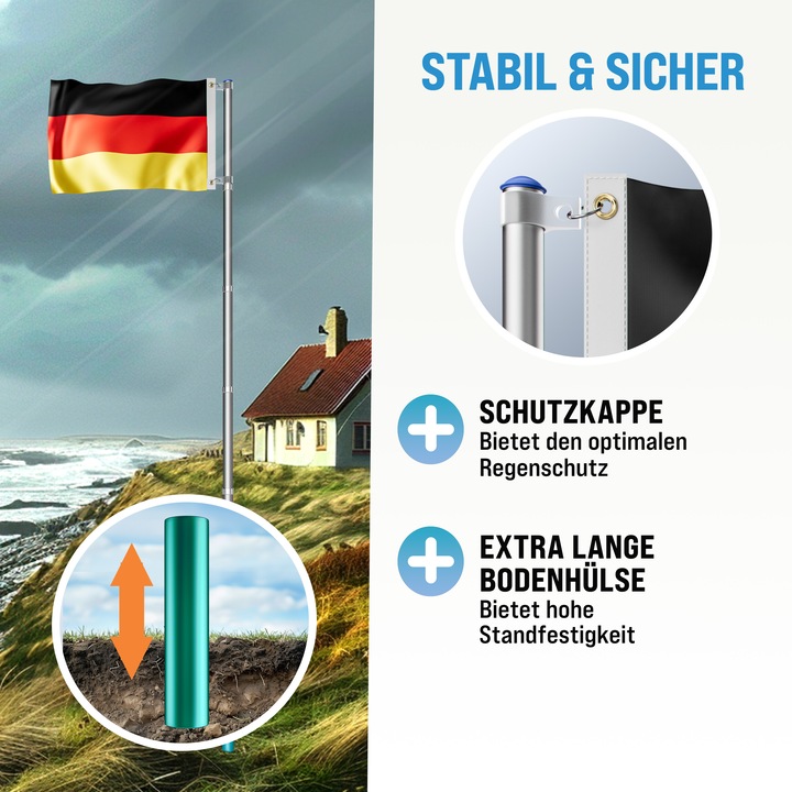 Actual product image Deuba Flagpole