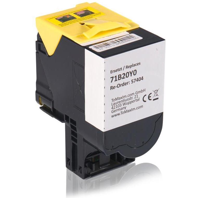 Inkadoo, Toner, Toner kompatibel zu Lexmark 71B20Y0 Toner, gelb Gelb (Y)