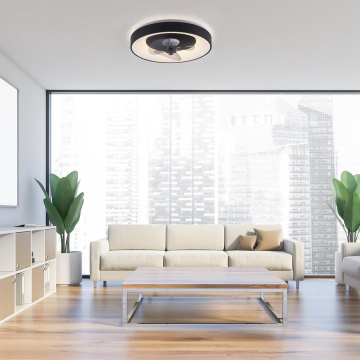 Produktbild Just Light LED Deckenlampe Deckenventilator Venika warmweiss - kaltweiss Deckenventilator Fernbedienung (4250 lm)