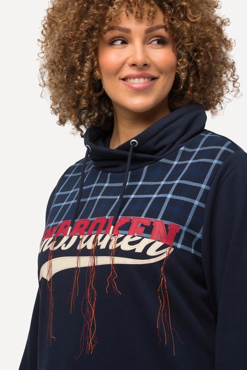 Produktbild Ulla Popken Sweatshirt, Karo, Frottee, Stehkragen, Langarm (42, 44)