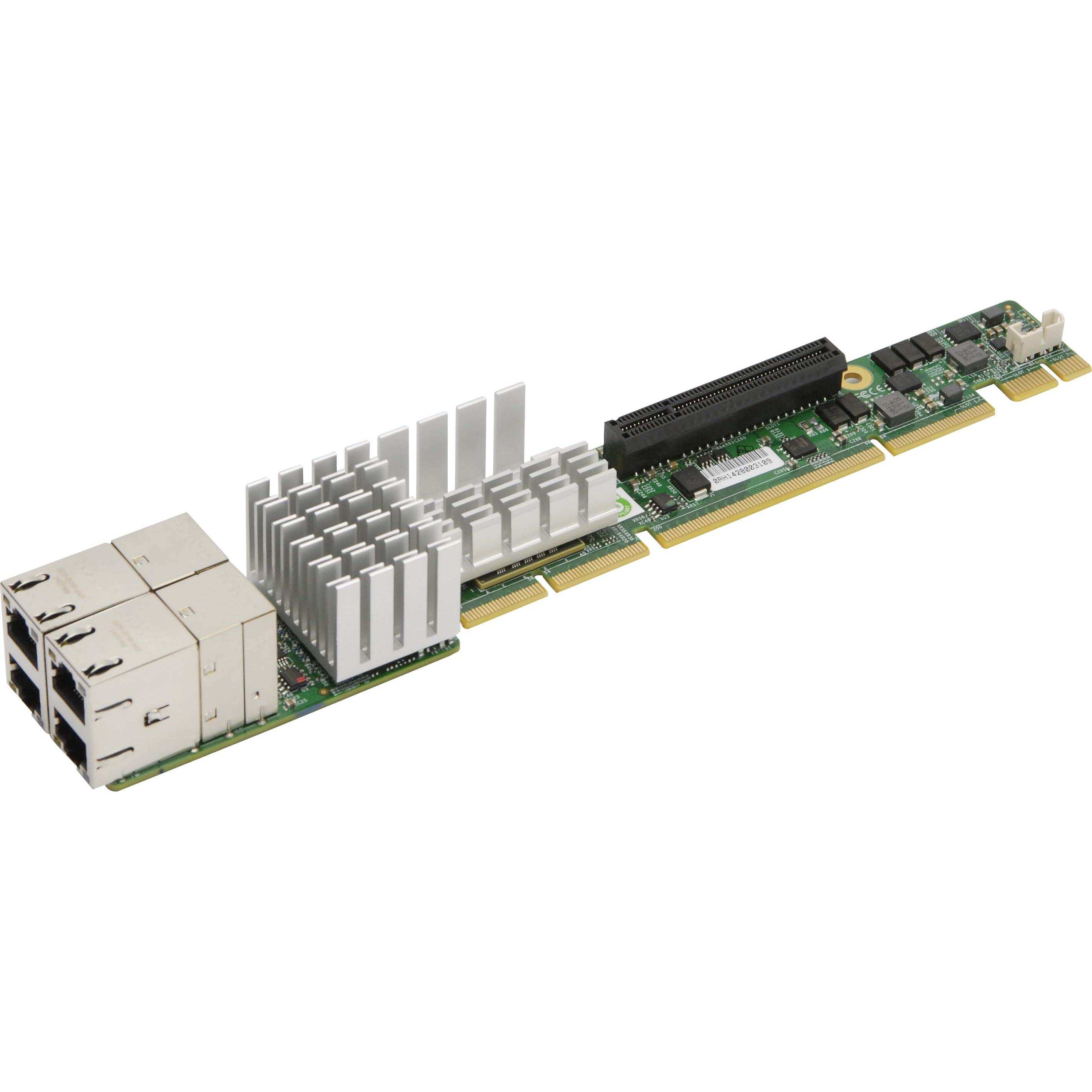 Thumbnail - Supermicro AOC-UR-i4XT 1U Ultra Riser - Netzwerkadapter, Server Zubehör, Grün