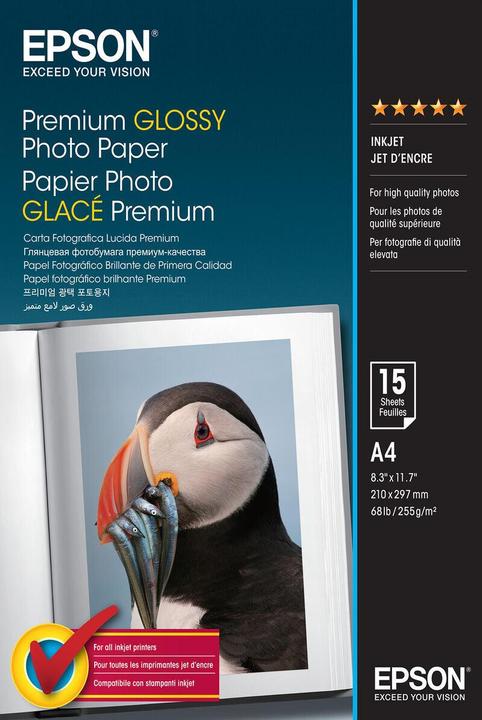 Produktbild Epson Premium Glossy (255 g/m², A4, 15 Stk.)