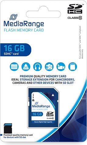 Immagine prodotto MediaRange Scheda di memoria SDHC classe 10 (16 GB, SDHC, U1)