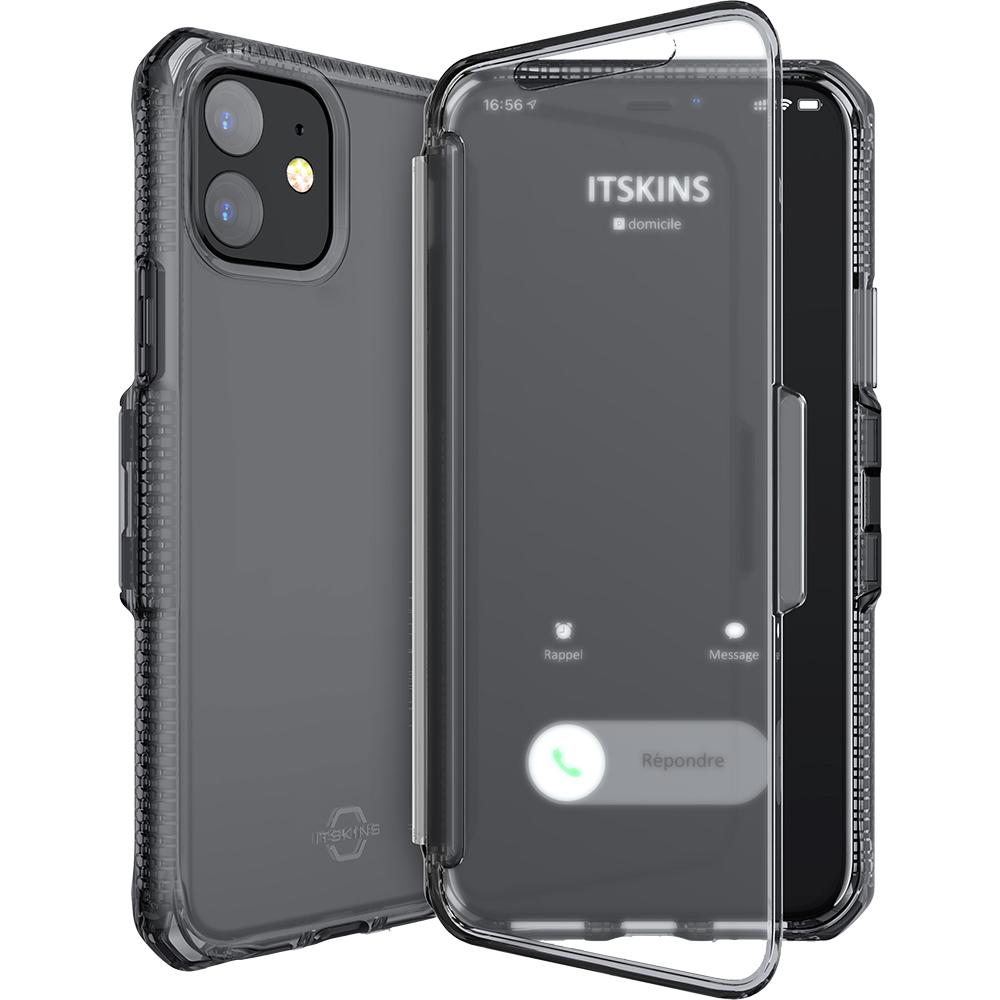 Itskins SPECTRUM VISION CLEAR cover til iPhone 11 / XR. Smoke (Apple iPhone 11), Smartphone Hülle, Schwarz