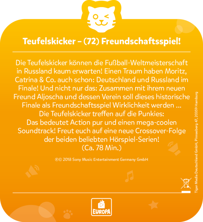 Actual product image Tigermedia Tigercard Teufelskicker friendly match (German)