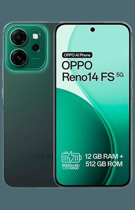 Image du produit OPPO Reno14 FS 5G (512 Go, Green, Vert, Vert lumineux, 6.57", Double SIM, 5G)