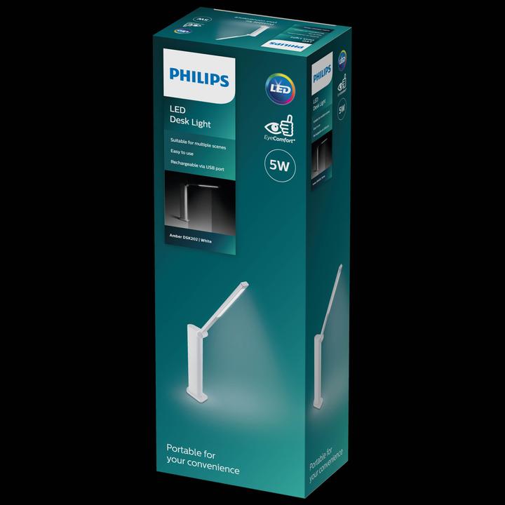 Productafbeelding Philips Amber bureaulamp PT 5W 40K W USB 02 (120 lm)