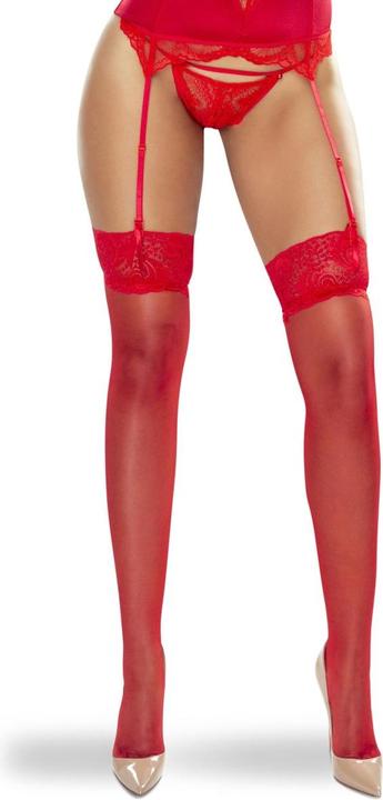 Produktbild Provocative Strapsstrümpfe in rot (L, S)