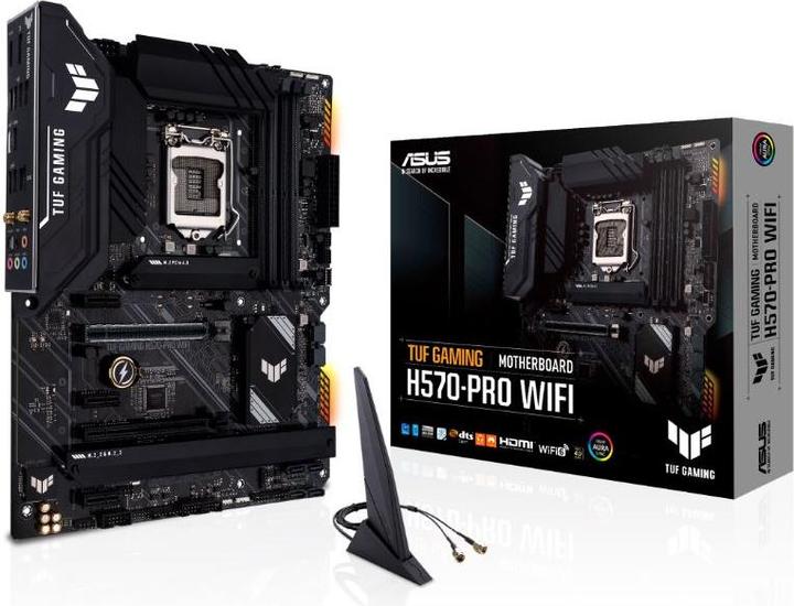 Produktbild ASUS MB TUF GAMING H570-PRO WIFI Intel,1200,DDR4 (LGA 1200, Intel H570, ATX)