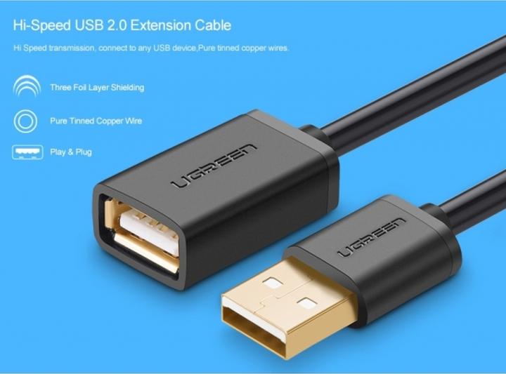 Actual product image Ugreen USB A – USB A (3 m, USB 2.0)