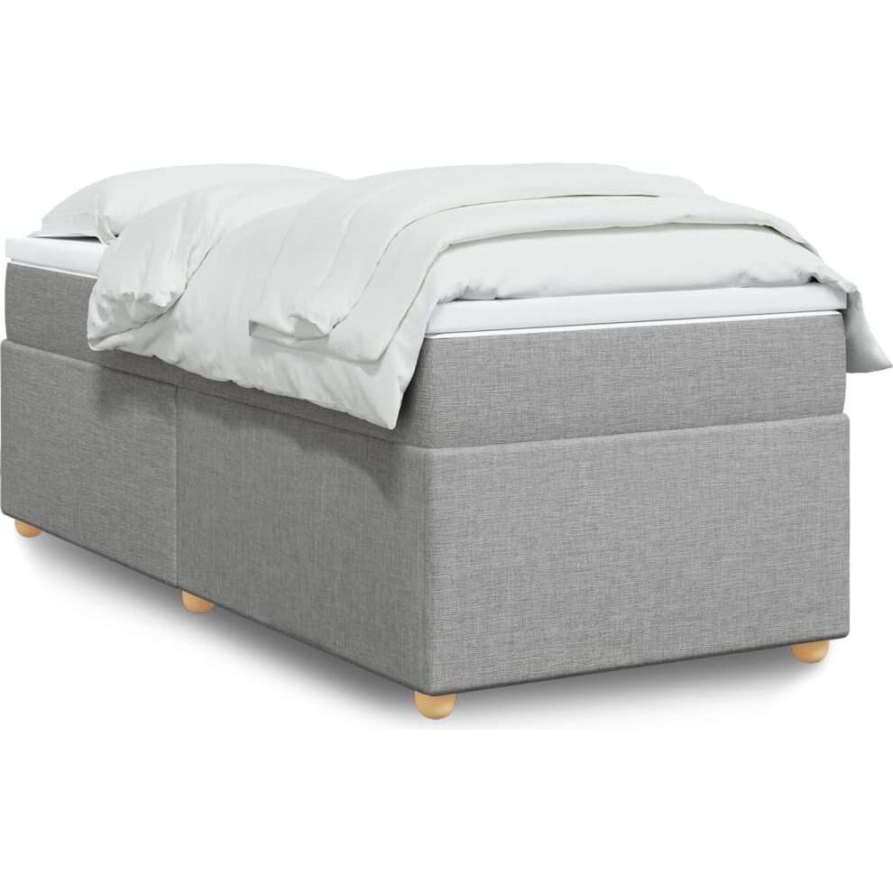 VidaXL, Bett, Bo x springbett mit Matratze 90 x 200 cm Stoff (90 x 200 cm)