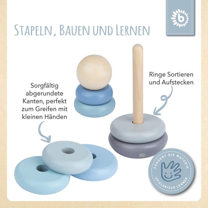 Image du produit Bieco Jouet à empiler Bleu/Gris