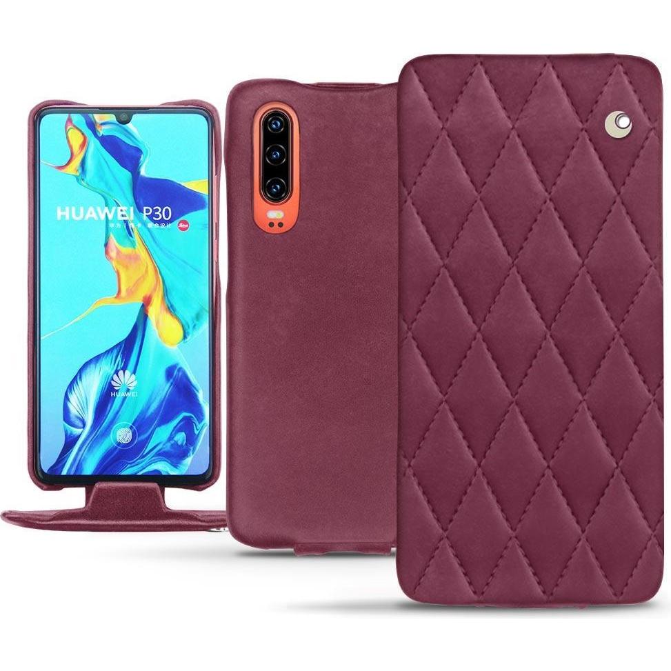 Thumbnail - Noreve Lederschutzhülle vertikal (Huawei P30), Smartphone Hülle, Violett