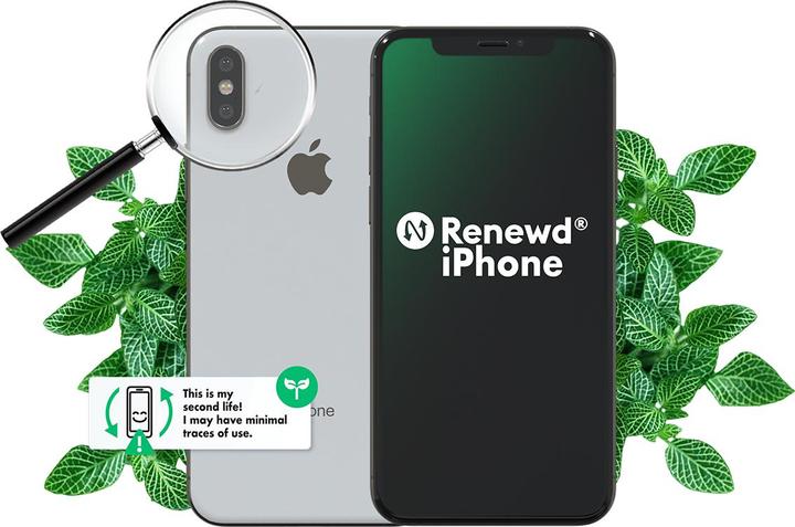 Actual product image Renewd iPhone XS (64 GB, Silver, 5.80", 12 Mpx, Dual SIM, A / Like new)
