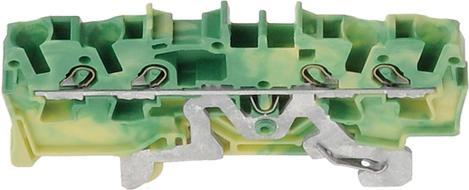 Produktbild Wago DIN-Schienen-Klemml. 4x2,5mm2 grün/gelb