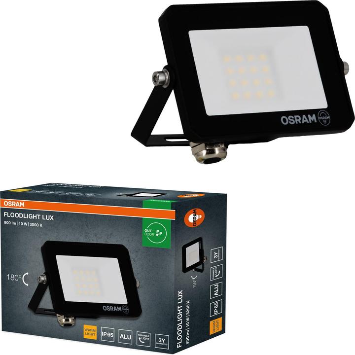 Actual product image Osram LED-Fluter, 10W, 900lm, 3000K, 105°, IP65, warmweiss (900 lm, IP65)