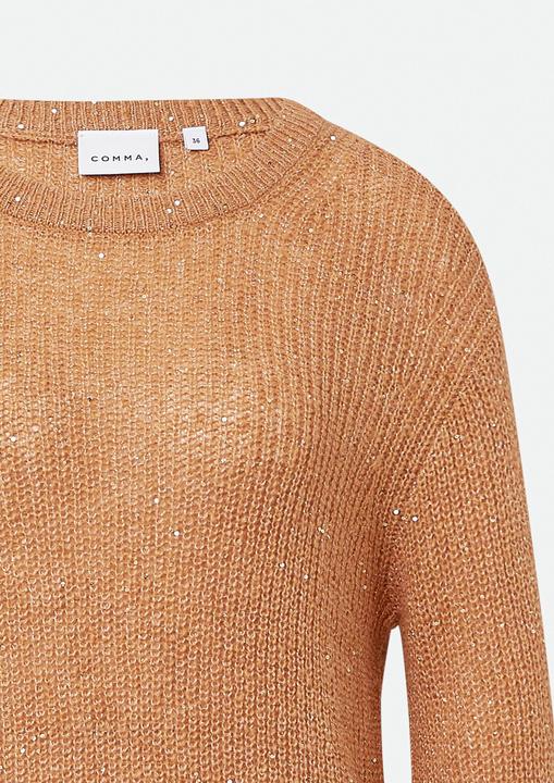 Produktbild Comma Strickpullover Strickpullover aus Alpakawollmix mit Pailletten (46)
