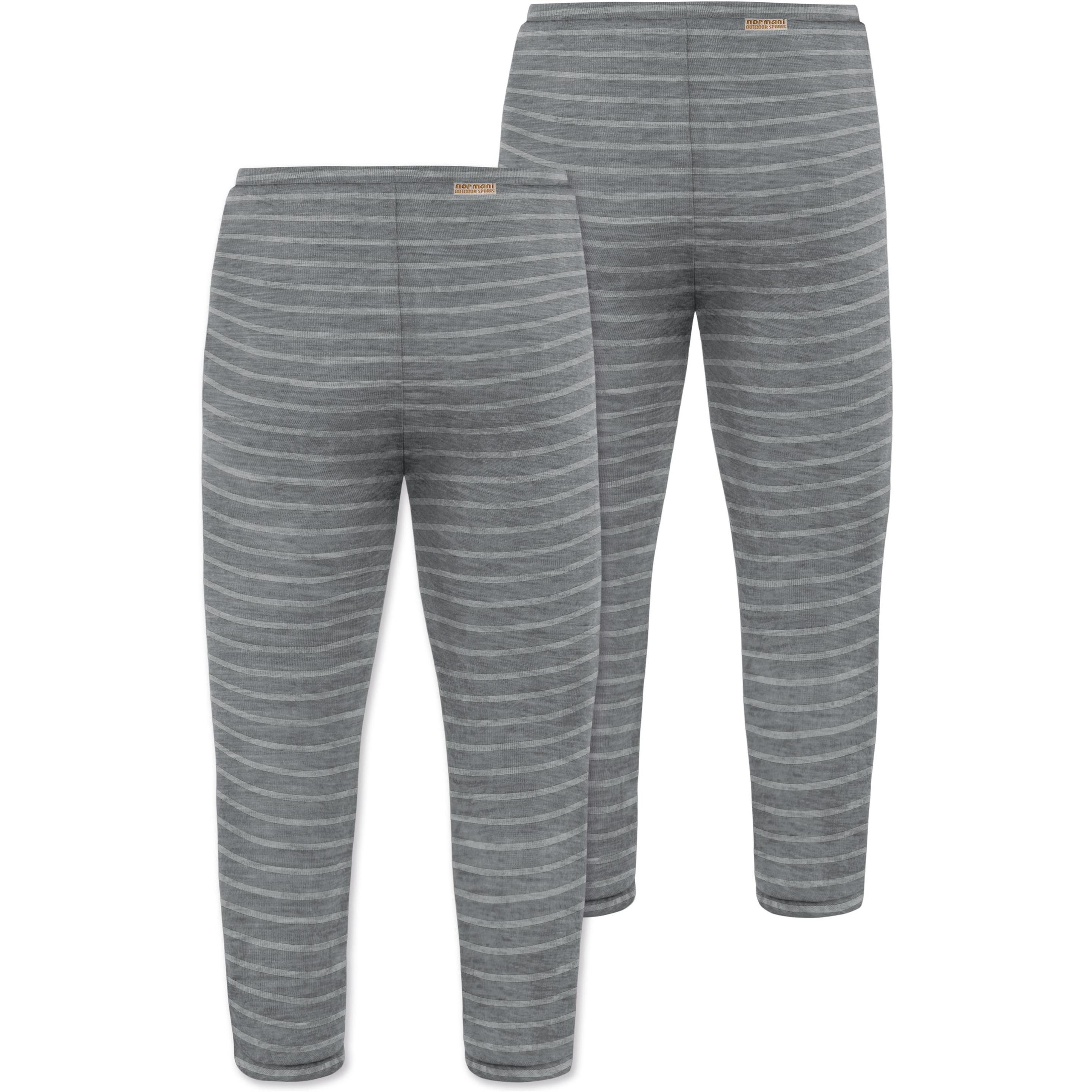 Thumbnail - Normani, Herren, Hosen, 2er Pack Baby Merino Hose mit Füssen - 9537, Grau, (92)